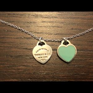 Authentic Tiffany’s Mini Double Heart Tag Pendant